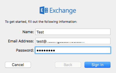configure mac mail with exchange