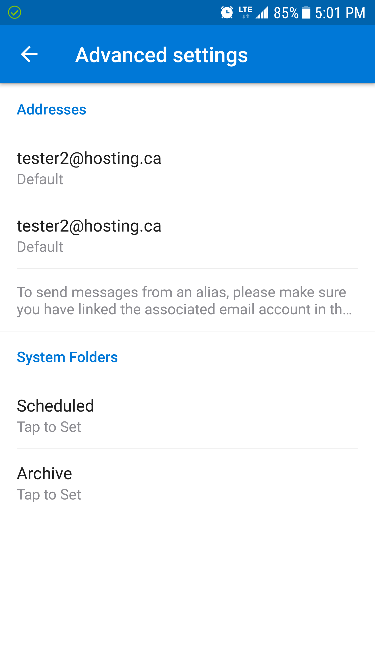 mac mail archive folder setting