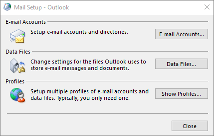 outlook mail profile