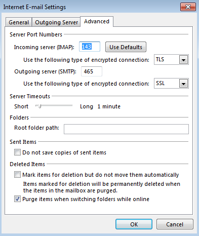 cpanel smtp ssl settings