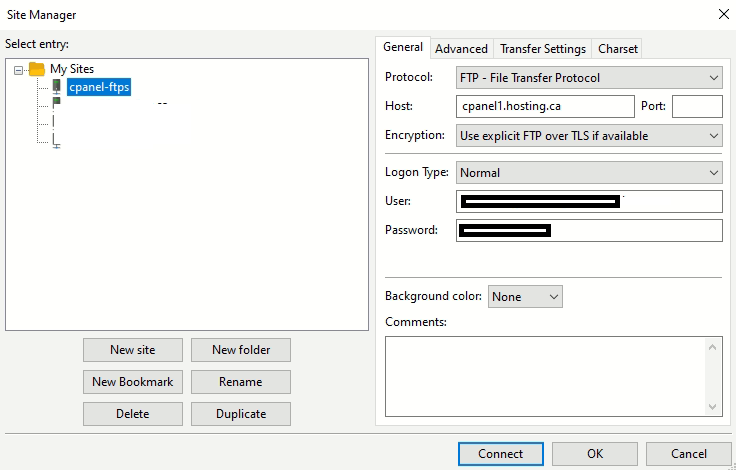 setup FTPS in cpanel