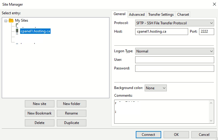 filezilla sftp server configuration