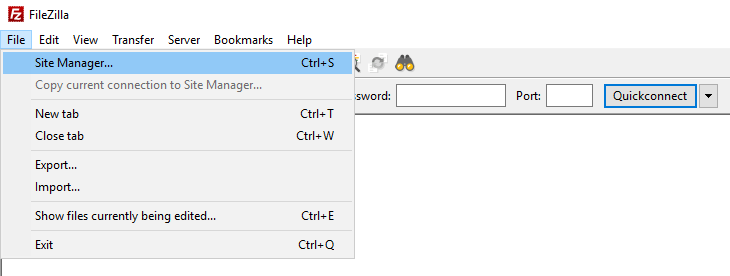 config filezilla server