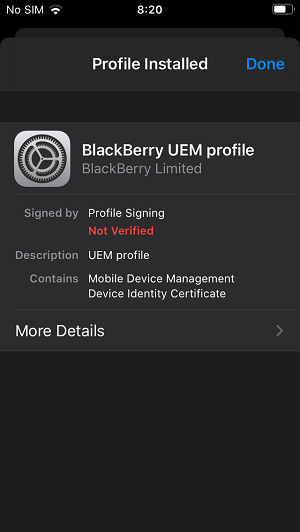 blackberry remove enterprise activation